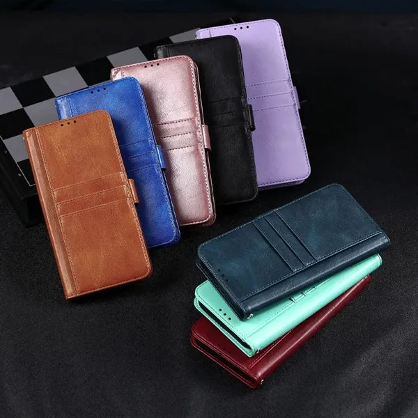 Magnetic Closure Wallet Card Holder Phone Case
