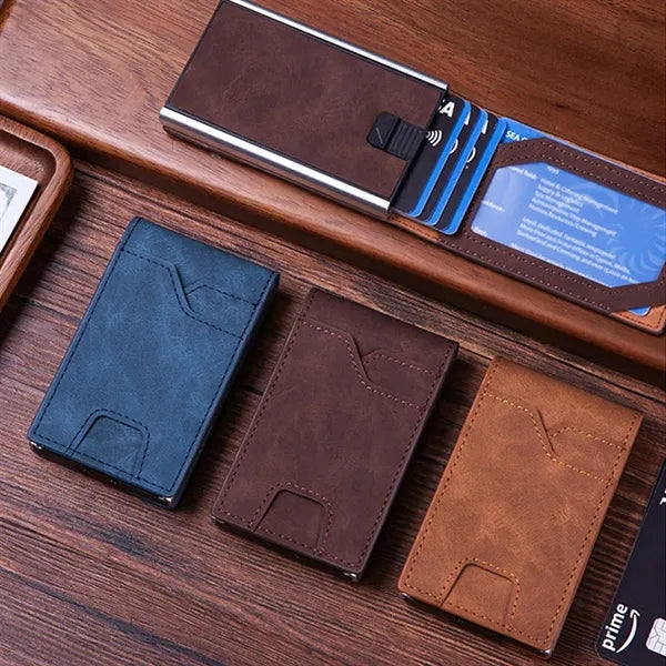 RFID Blocking Wallet Card Holder with Money Clip