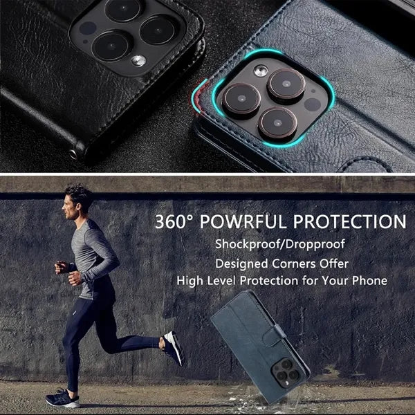 Magnetic Closure Wallet Card Holder Phone Case