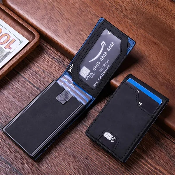 RFID Blocking Wallet Card Holder with Money Clip