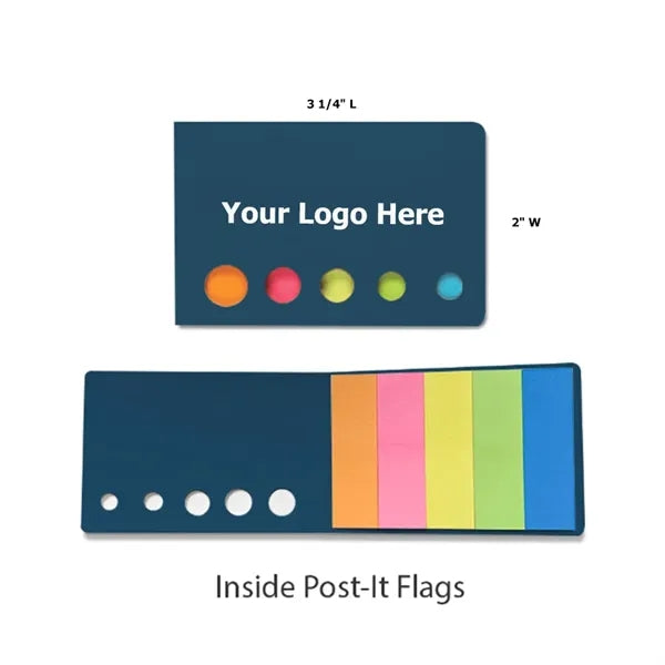 Compact 5-color Eco Sticky Notes & Flag