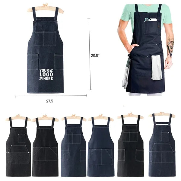 Classic Oxford Denim Apron w/ Pockets