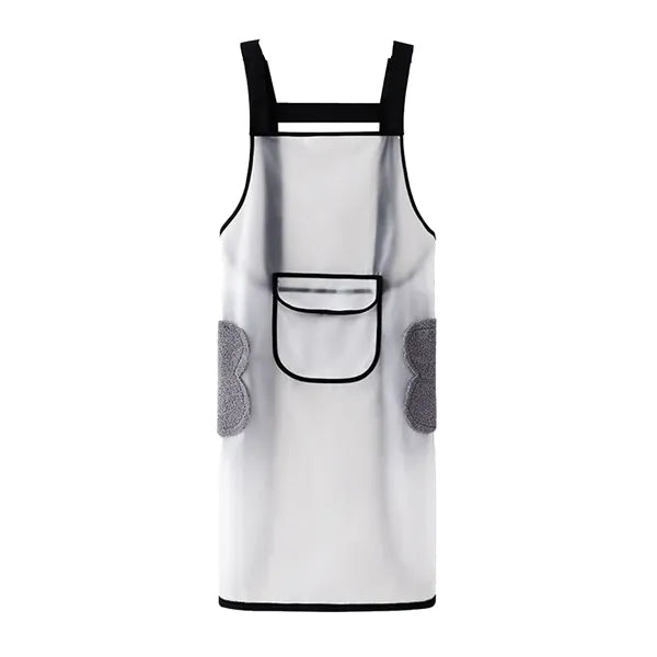 TPU Waterproof Kitchen Apron w/ Coral Fleece Towels