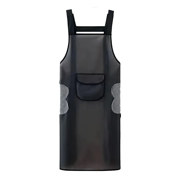 TPU Waterproof Kitchen Apron w/ Coral Fleece Towels
