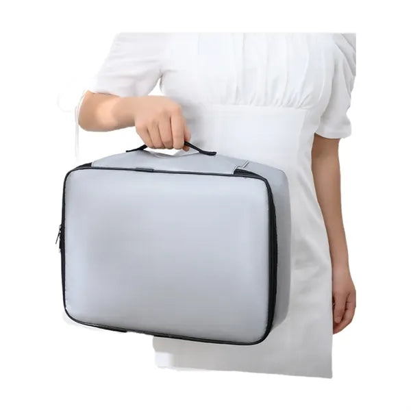 Large Capacity 3-Layer Fireproof Document Bag with Lock