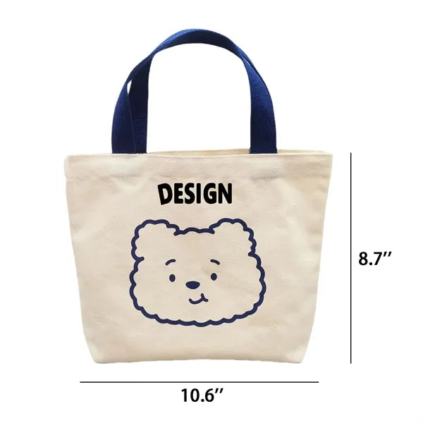 Compact Cotton Convenient Carry Lunch Tote