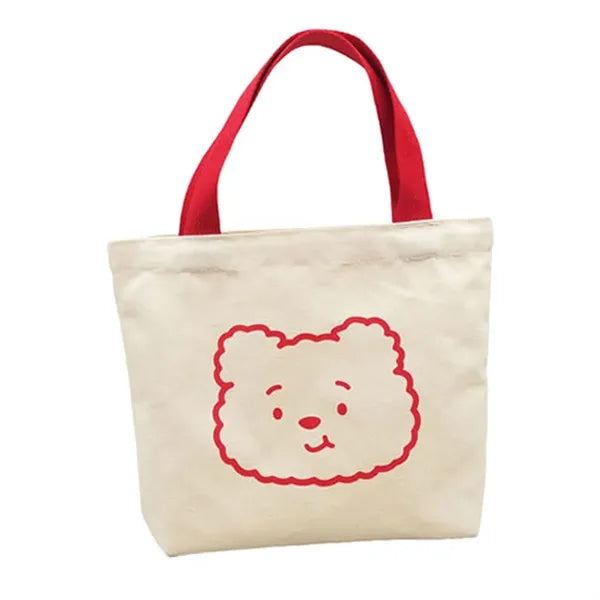 Compact Cotton Convenient Carry Lunch Tote
