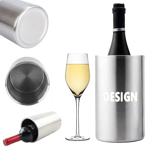 Double-Walled Stainless Steel Wine Chiller and Cooler