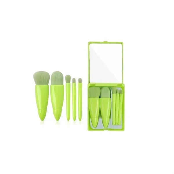 Travel Size Makeup Brushes Set With Case And Mirror