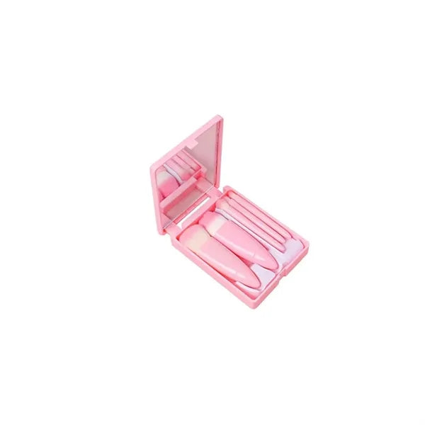 Travel Size Makeup Brushes Set With Case And Mirror