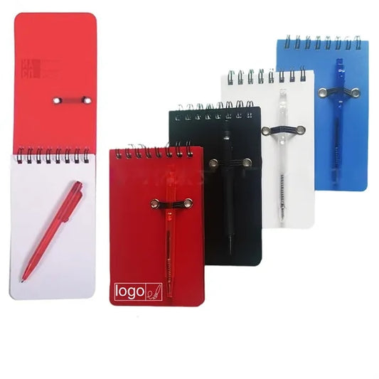 Spiral Notebook with Pen Attached
