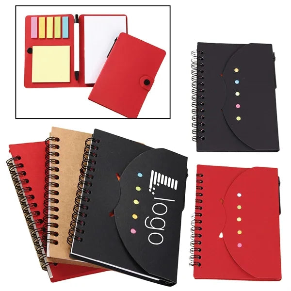 Spiral Bound Notebook With Pen Holder