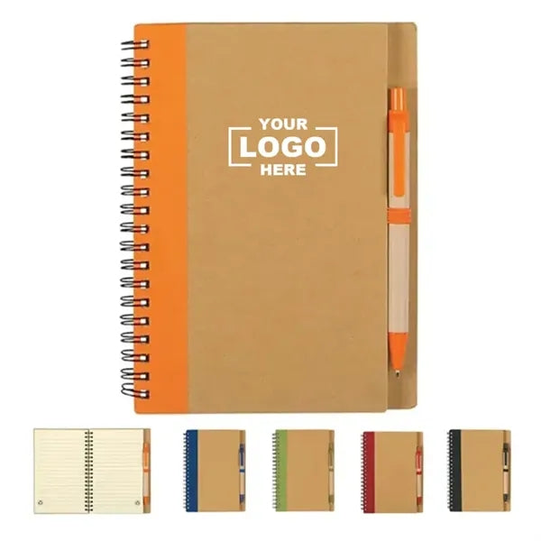 Kraft Paper Notebook with Pen
