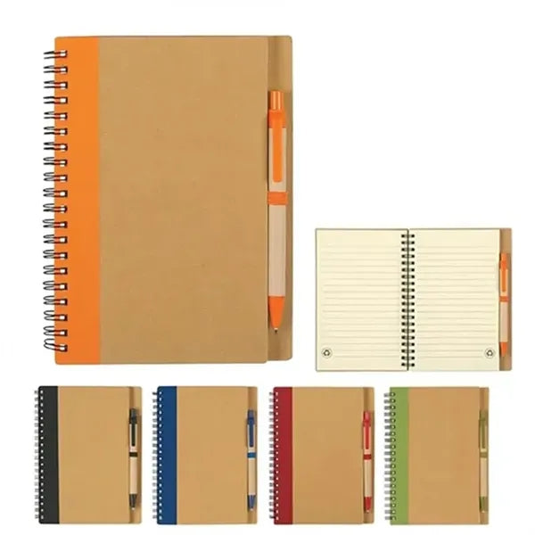 Kraft Paper Notebook with Pen