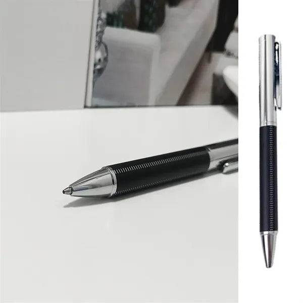 PU leather & Metal Slim Ballpoint Pens