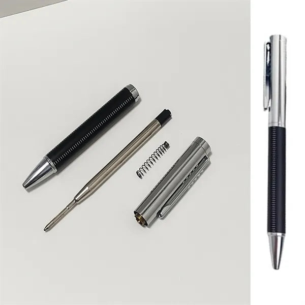 PU leather & Metal Slim Ballpoint Pens