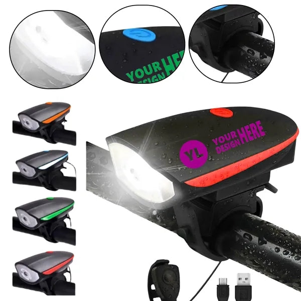 USB Bike Headlight & Horn Bell