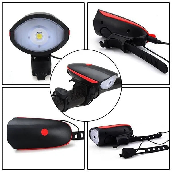 USB Bike Headlight & Horn Bell