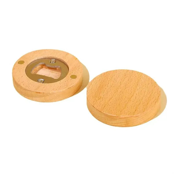 Magnetic Wooden Bottle Opener For Fridge