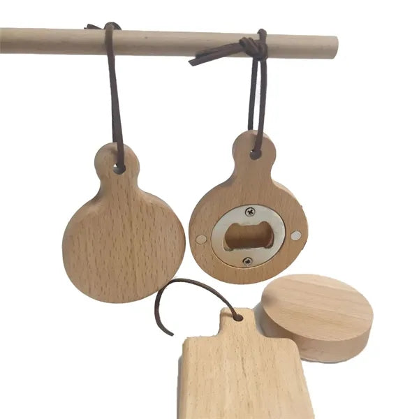 Magnetic Wooden Bottle Opener For Fridge