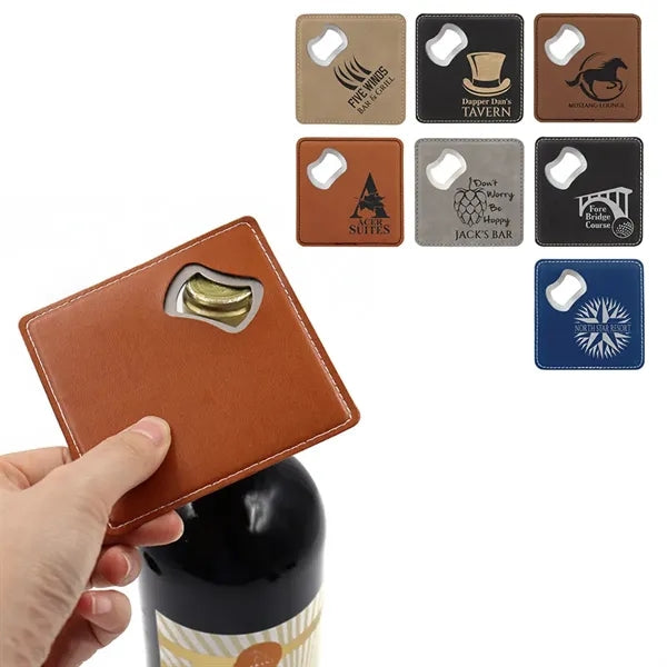 Leather Coaster And Opener