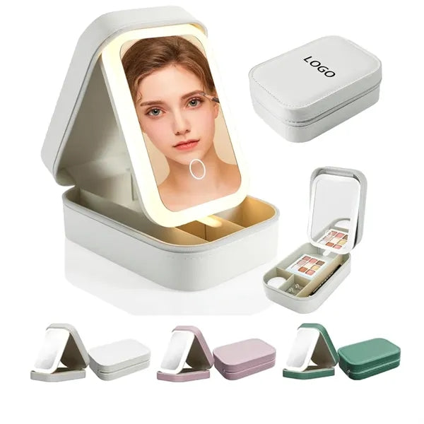Travel Makeup Bag With Led Mirror