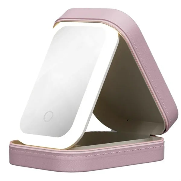 Travel Makeup Bag With Led Mirror