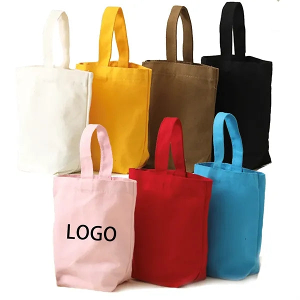 Canvas Tote Bag With Short Handle