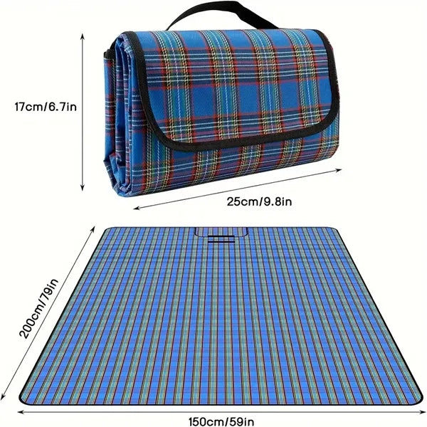 Large Size Outdoor Waterproof Picnic Blankets w/ Carry Strap