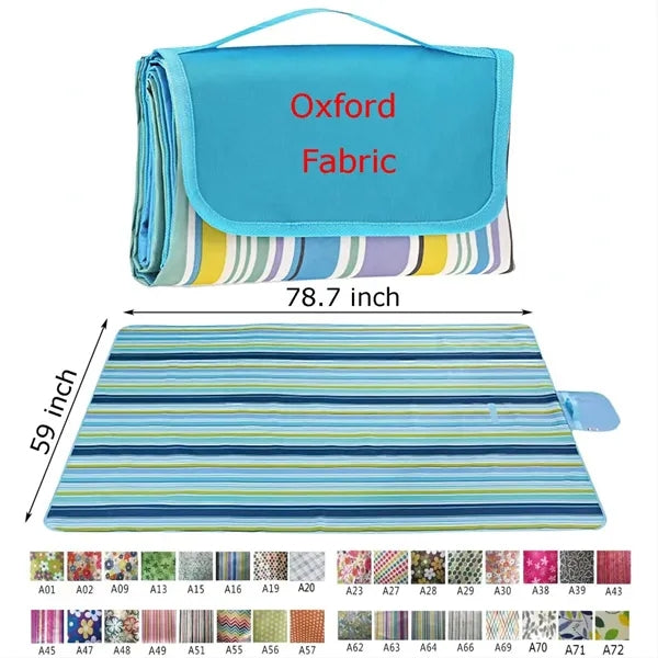 Large Size Outdoor Waterproof Picnic Blankets w/ Carry Strap