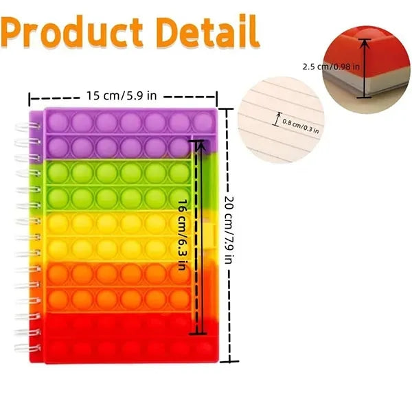 A5 Pop It Stress Reliever Cute Journals With Pen
