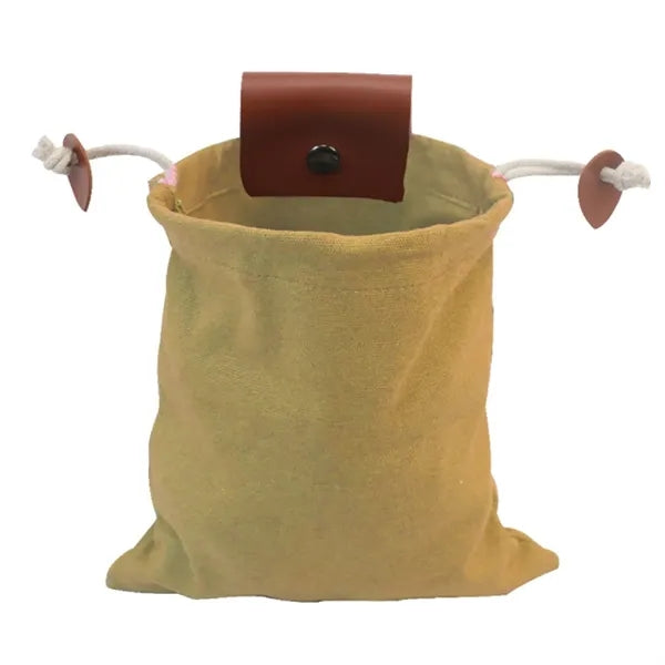 Outdoor Collapsible Foraging Bag Leather Belt Pouches