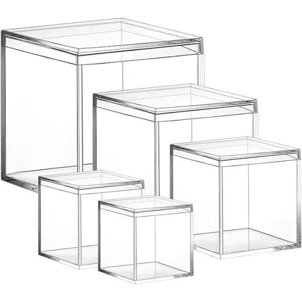 Clear Container Square Cube Acrylic Display Storage Lid Box