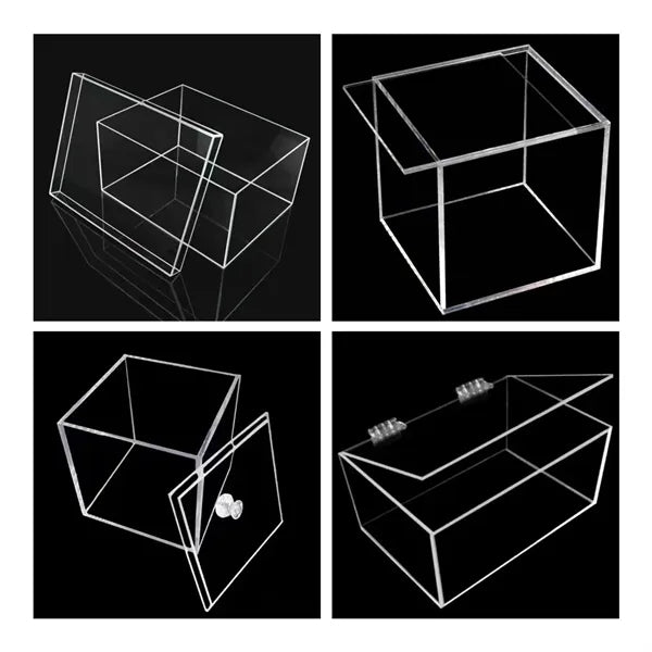 Clear Container Square Cube Acrylic Display Storage Lid Box