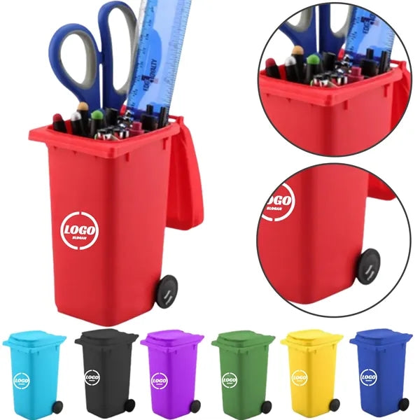 Mini Desk Garbage Bin & Pen Holder