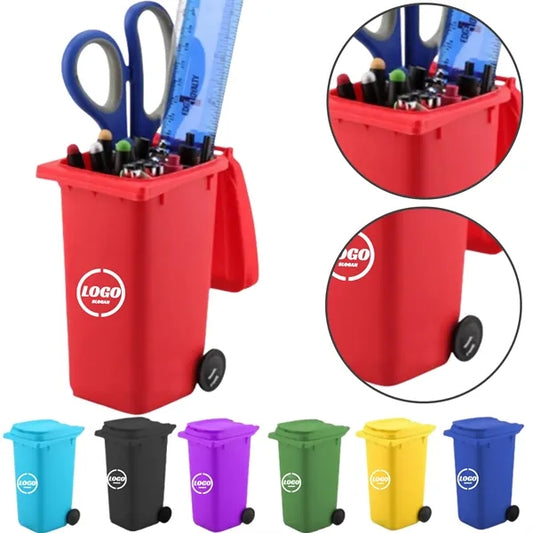 Mini Desk Garbage Bin & Pen Holder