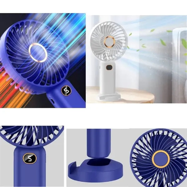 LED Display,5-Speed,Portable Hand Fan for Travel