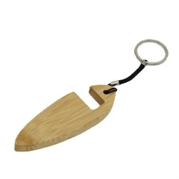 Bamboo Phone Stand Keychain