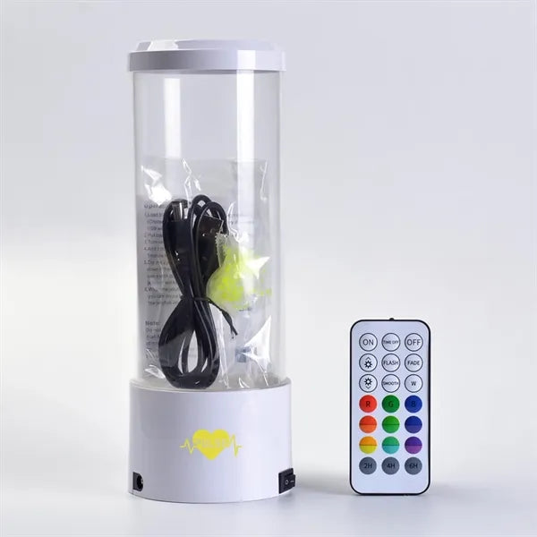 Simulated Cylindrical Led Jellyfish Lamp
