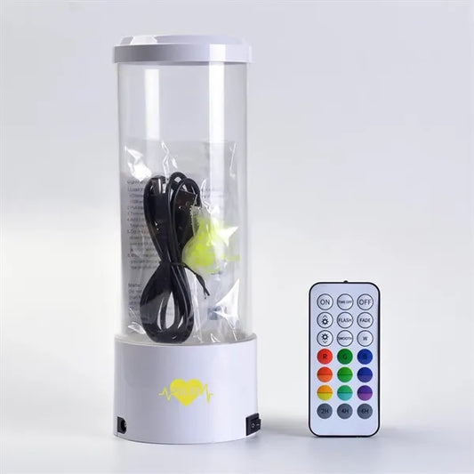 Simulated Cylindrical Led Jellyfish Lamp