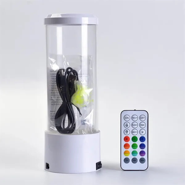 Simulated Cylindrical Led Jellyfish Lamp