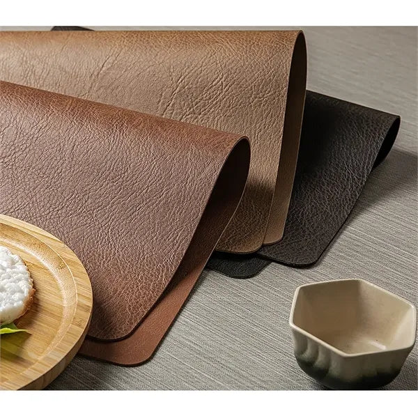 Double Sided Leather Place Mats Insulated Coasters