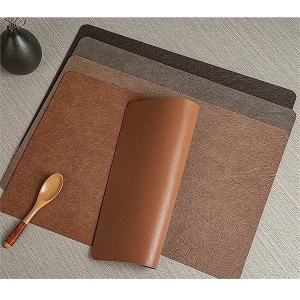 Double Sided Leather Place Mats Insulated Coasters