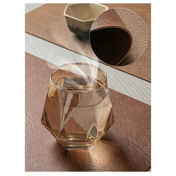 Double Sided Leather Place Mats Insulated Coasters