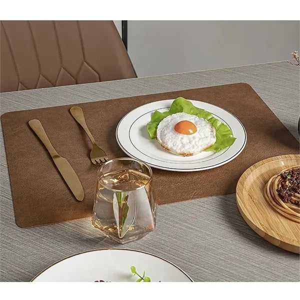 Double Sided Leather Place Mats Insulated Coasters