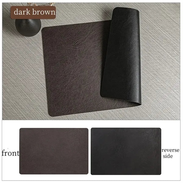 Double Sided Leather Place Mats Insulated Coasters