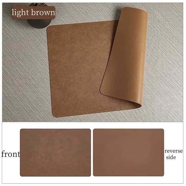 Double Sided Leather Place Mats Insulated Coasters