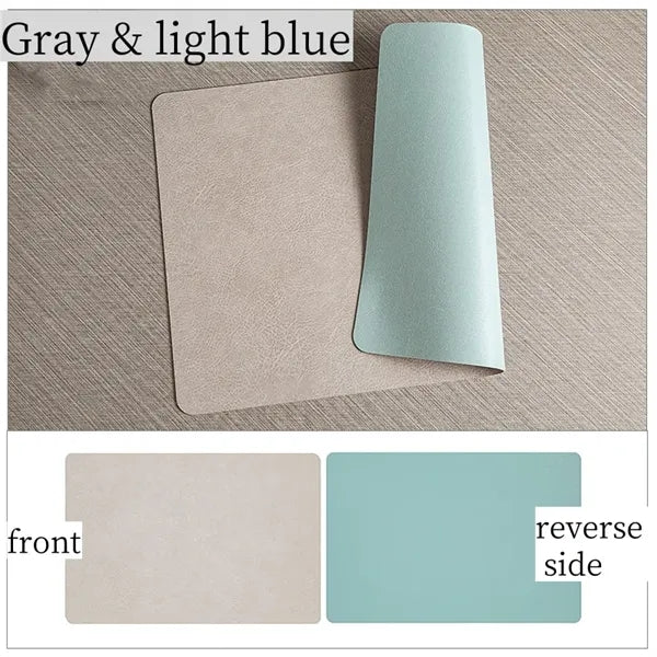Double Sided Leather Place Mats Insulated Coasters
