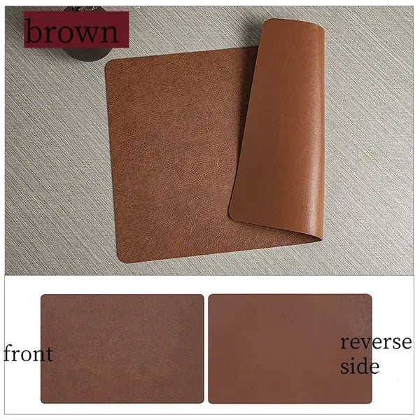 Double Sided Leather Place Mats Insulated Coasters