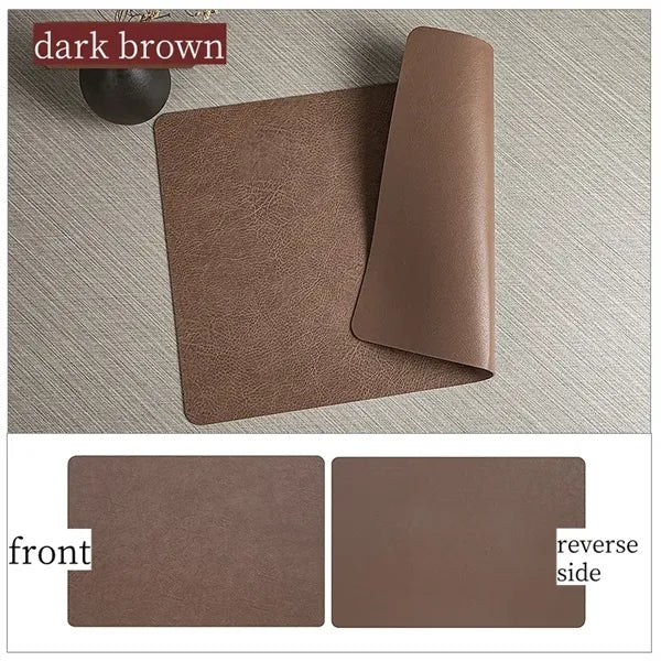 Double Sided Leather Place Mats Insulated Coasters